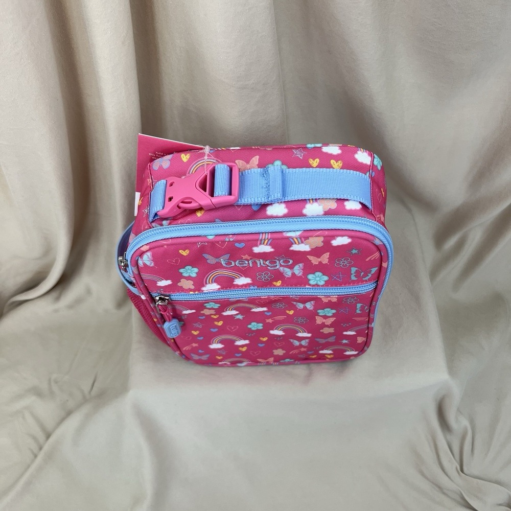 Bentgo Kids Insulated Lunch Tote Pink Rainbow Water-Resistant ‎ Ages 3+ - Picture 4 of 6